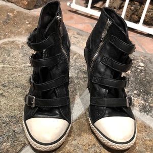 ASH wedged buckled sneakers